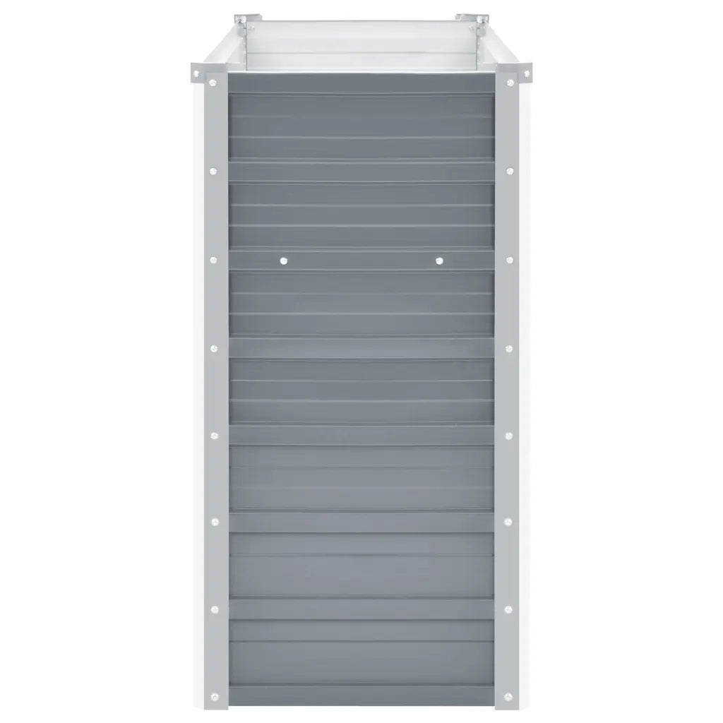 Letto Rialzato Giardino in Acciaio Zincato 100x40x77 cm Grigio