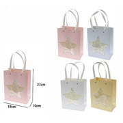 Trade Shop - Set 2 Pz Buste Borsa Da Regalo Con Stella 23 X 18 X 10cm 69938 Varie Colorazioni -