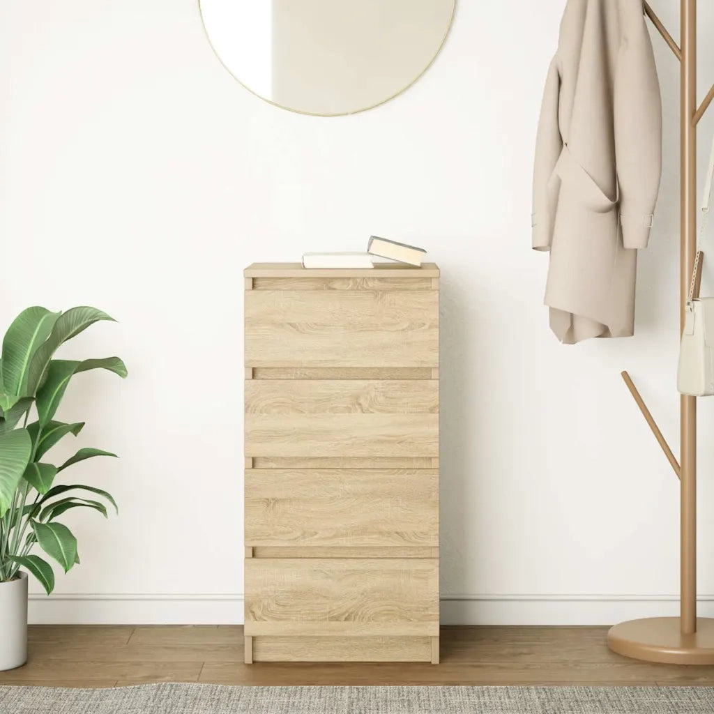 Credenza Rovere Sonoma 37,5x35x76 cm in Legno Multistrato