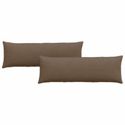 Cuscini da Divano 2 pz | Cuscini per sedie Marrone 120 x 40 cm Tessuto