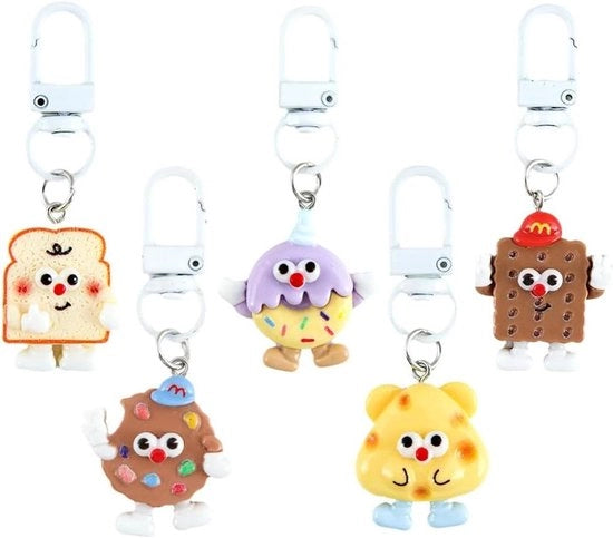 Set di 5 Catene da Chiave - Idea Regalo per Festa, Compleanno, Bambini e Adulti