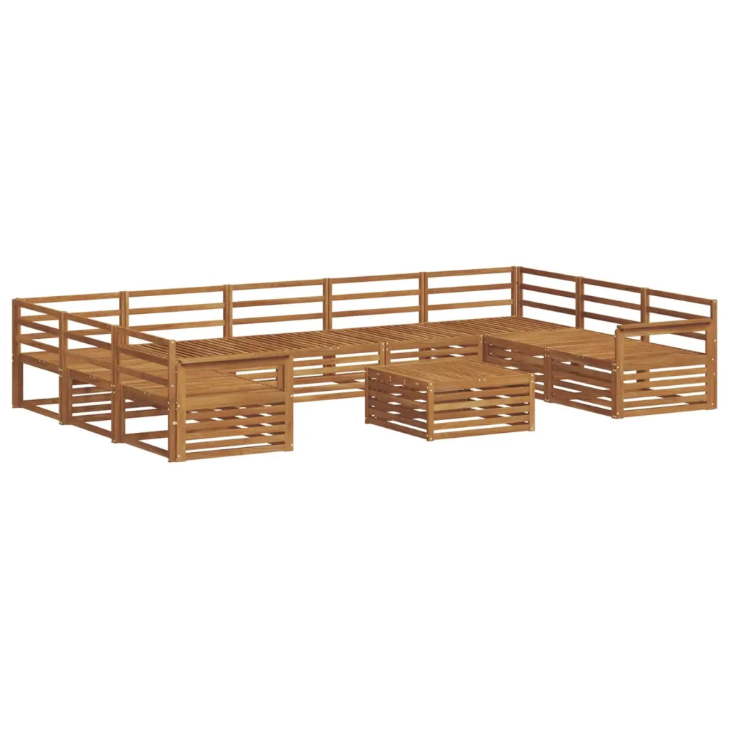 Set di divani da esterno 10 pcs Naturale