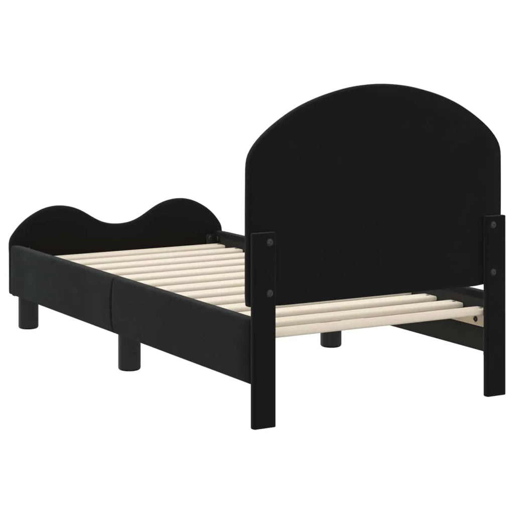Struttura letto per bambini con testata Nero 70 x 140 cm
