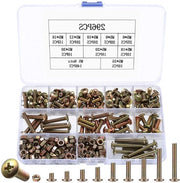 Set di viti a croce con 296 viti M5 | Viti a testa di lente e viti | Assortimento di viti a testa di croce | Viti per macchina | Viti a testa piatta | Per motocicletta e bicicletta