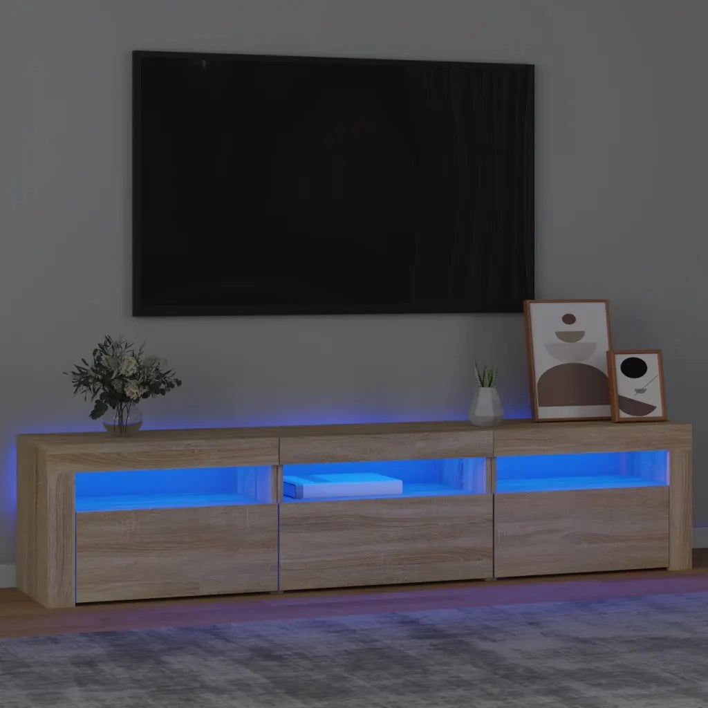 Mobile Porta TV con Luci LED-Mobile per TV-Credenza TV Rovere Sonoma 180x35x40 cm