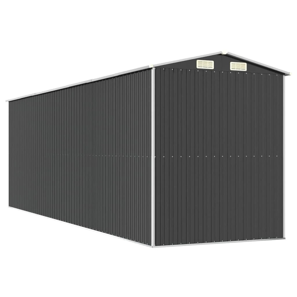 Casetta da giardino cabina ripostiglio casetta da esterno robusta casetta per attrezzi 192 x 606 x 223 cm acciaio zincato antracite 02_0022201