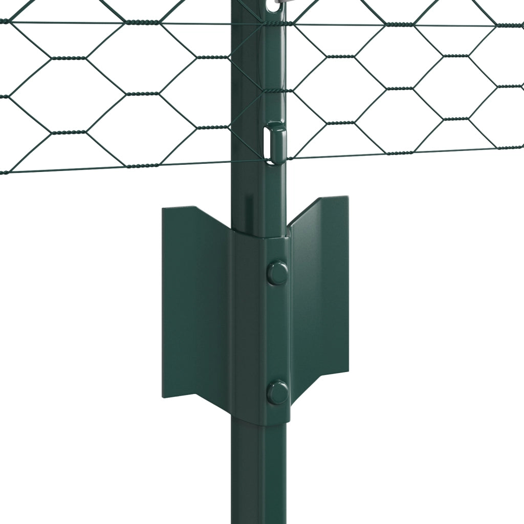Pali per Recinzione  5 pz U-Channel Verde 80 cm Acciaio
