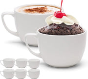 Set di 6 tazze da caffè [300 ml] - Grandi tazze in ceramica - Tazza da tè - Forme per dolci - Forma per torta - Moka - Regalo - Set di tazze da caffè per la cucina da 6 pezzi