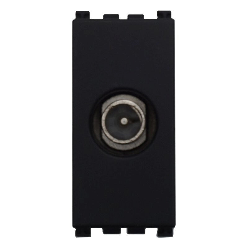 Connettore Presa TV Terminale Maschio Colore Nero Compatibile Con Vimar Arke