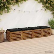 Cuscini per Sedia in 4 Pezzi SOEST 4 pz 100% Poliestere Nero 944368