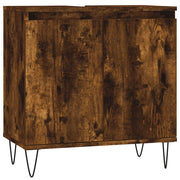 Armadietto Bagno | Armadio da bagno Rovere Fumo 58x33x60 cm in Legno Multistrato
