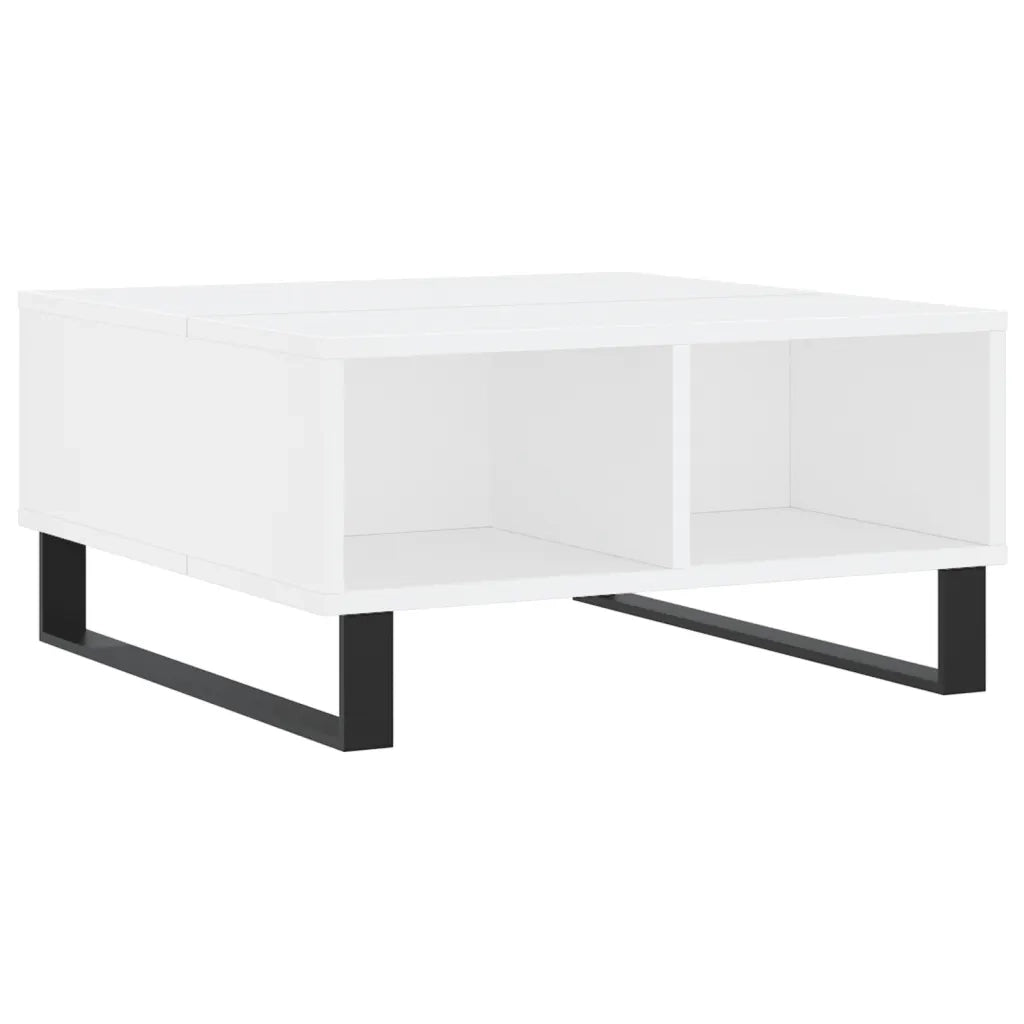Tavolino da Salotto Bianco 60x60x30 cm in Legno Multistrato 827044