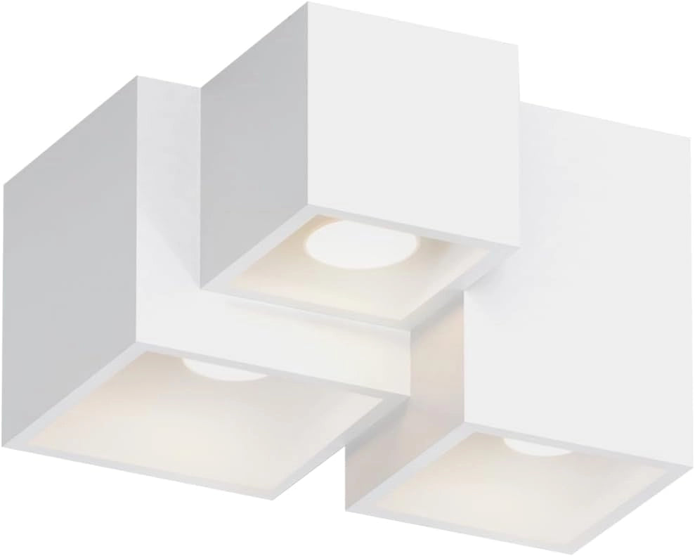 ZMH Lampada da soffitto plafoniera LED moderna gesso bianco faretto GU10 per soggiorno