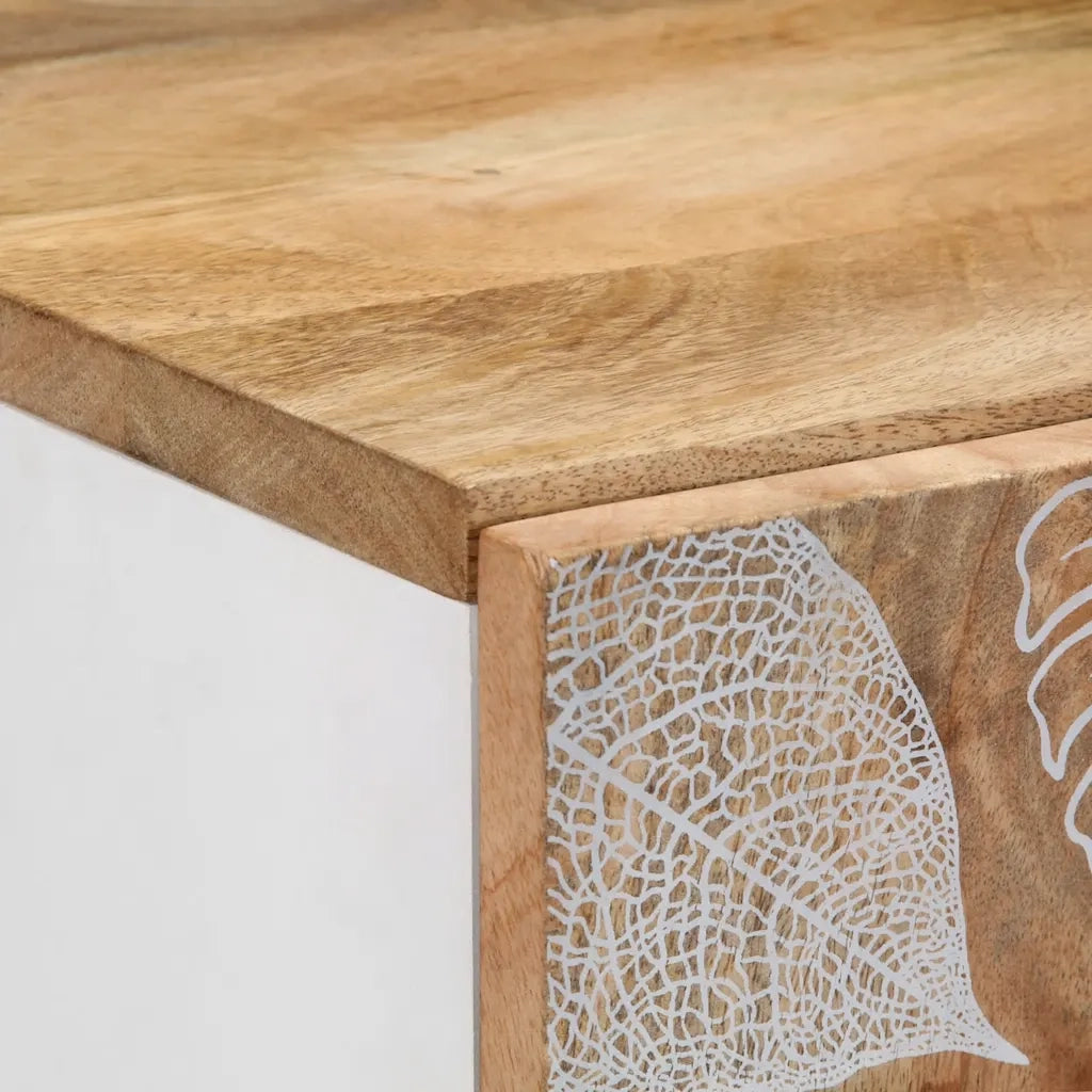 Mobile Pensile da Bagno 38x33,5x48 cm in Legno Massello Mango 4018684