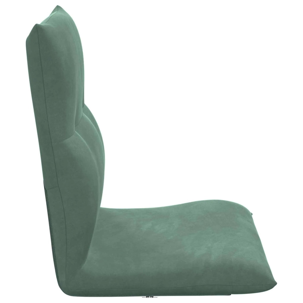 Sedia a pavimento regolabile Verde Mare Velluto