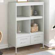 Credenza-Buffet-Armadio da cucina Bianca 68x39x101,5 cm in Acciaio 718068