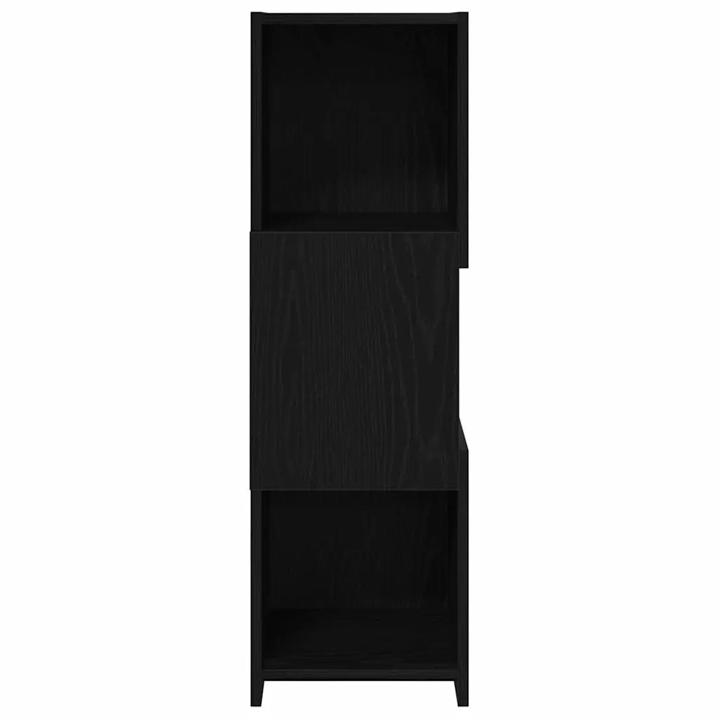 Mobile angolare 30,5x30x95cm Legno ingegnerizzato Rovere Nero 889830
