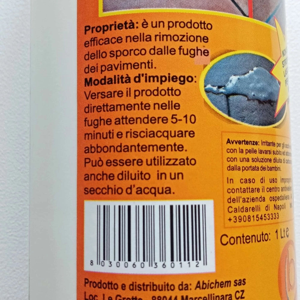 Abichem 1lt pulistrisce detergente per la pulizia e il rinnovo per le fughe dei pavimenti