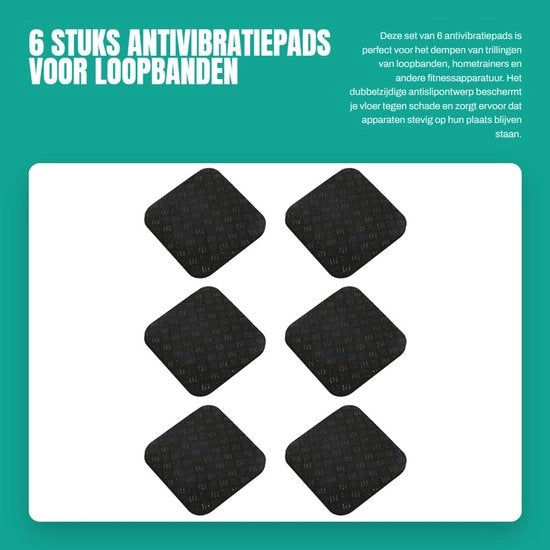 Dempitori di vibrazioni 6 pezzi - Antiscivolo - Pads di silicone - Antivibrazione - Per tapis roulant/cyclette - Protegge il pavimento - Pads antivibrazione