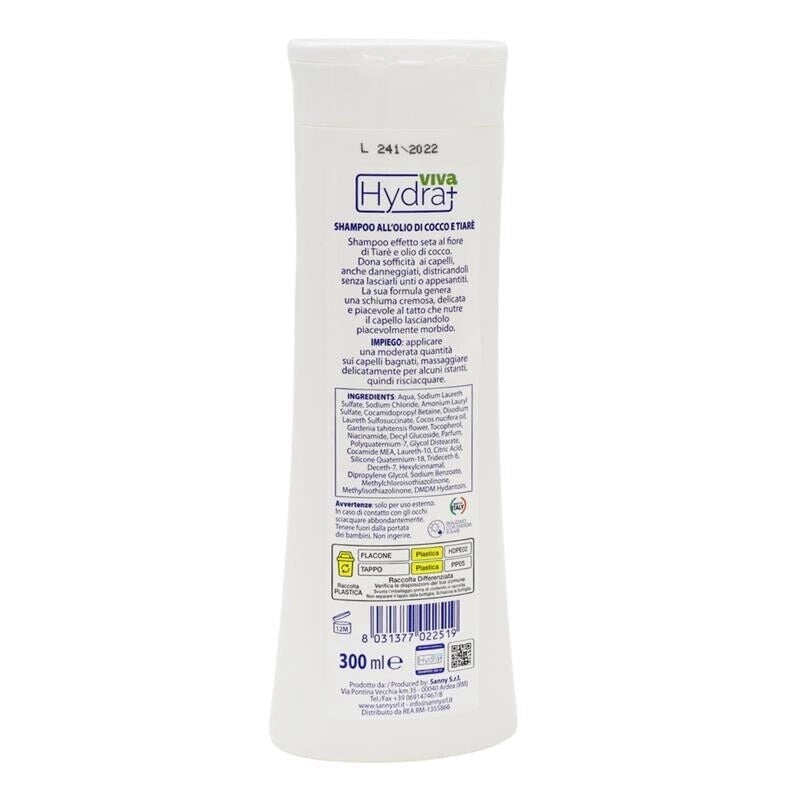 HYDRA VIVA+ SHAMPOO IN FORMATO DA 300 ML COCCO E TIARÈ