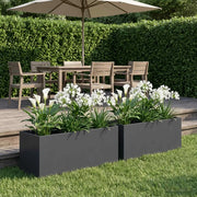 Vaso da giardino 2 pz Antracite 60 x 20 x 20 cm 8005153