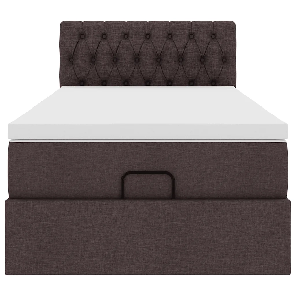 Struttura Letto Pouf con Materasso 80x200 cm in Tessuto 3311500