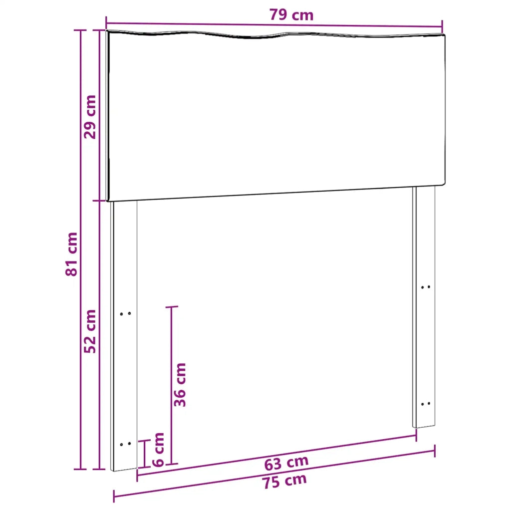 Testiera con bordo vivo ROSTOCK Bianco 75 cm 903277