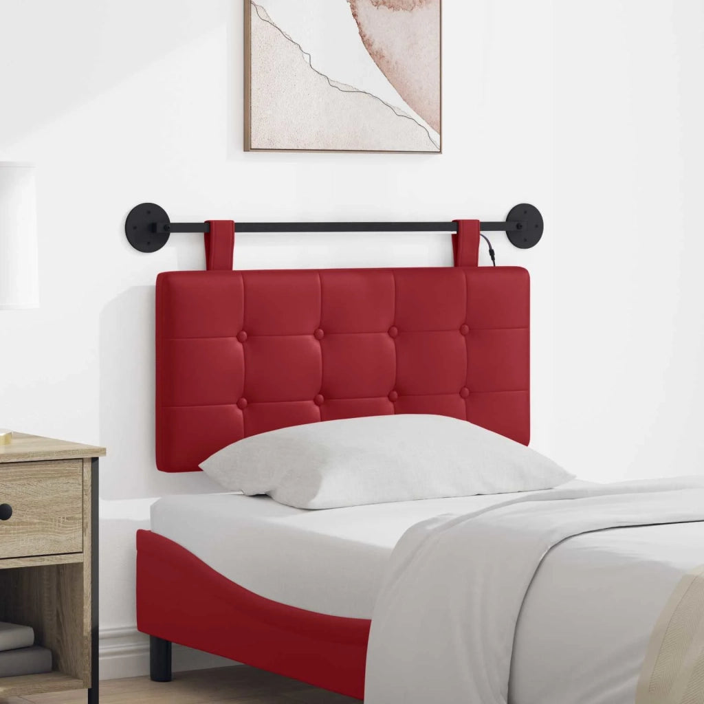 Testiera sospesa Con luce LED Rosso Vino Similpelle