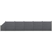 Recinzione in WPC per Giardino Staccionata da Elementi Inclinato e Rettangolari 183x973 cm Grigio NEU.HOLZ
