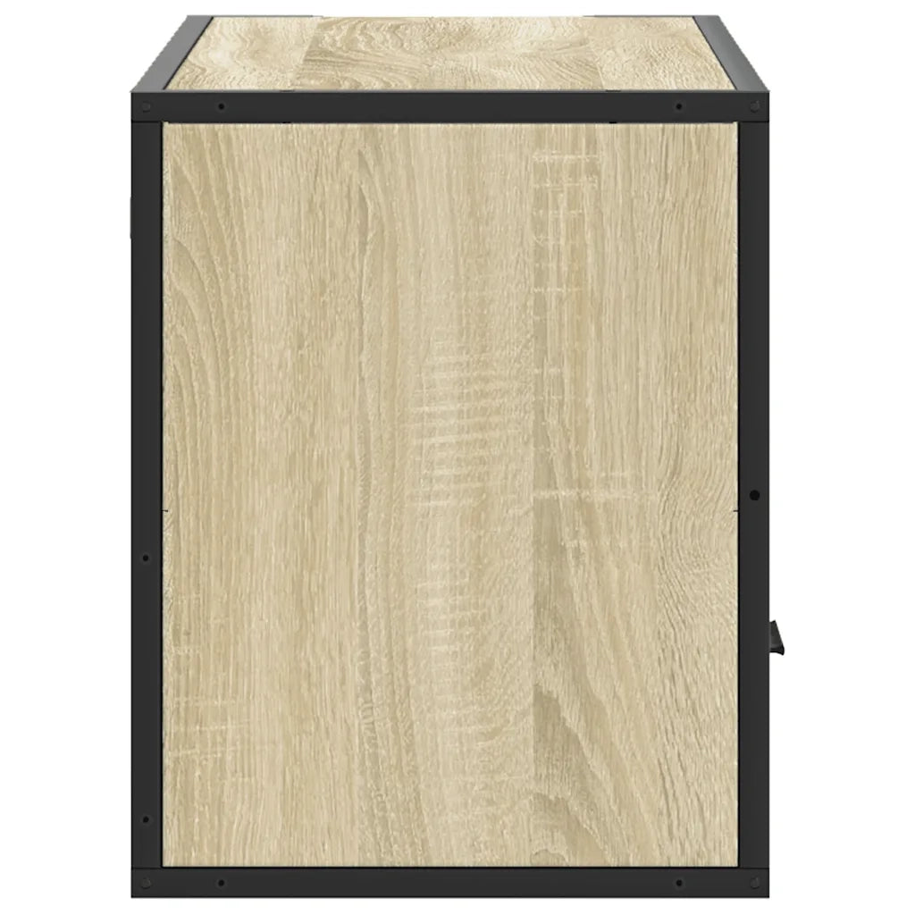 Mobile TV Rovere Sonoma 80x31x39,5 cm Legno Multistrato Metallo 848920