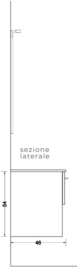 Base sospesa mobile bagno 80 cm MODC Bianco Venato