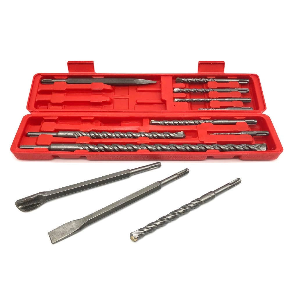Punte per martello demolitore 12 pezzi scalpelli perforatrici sds plus