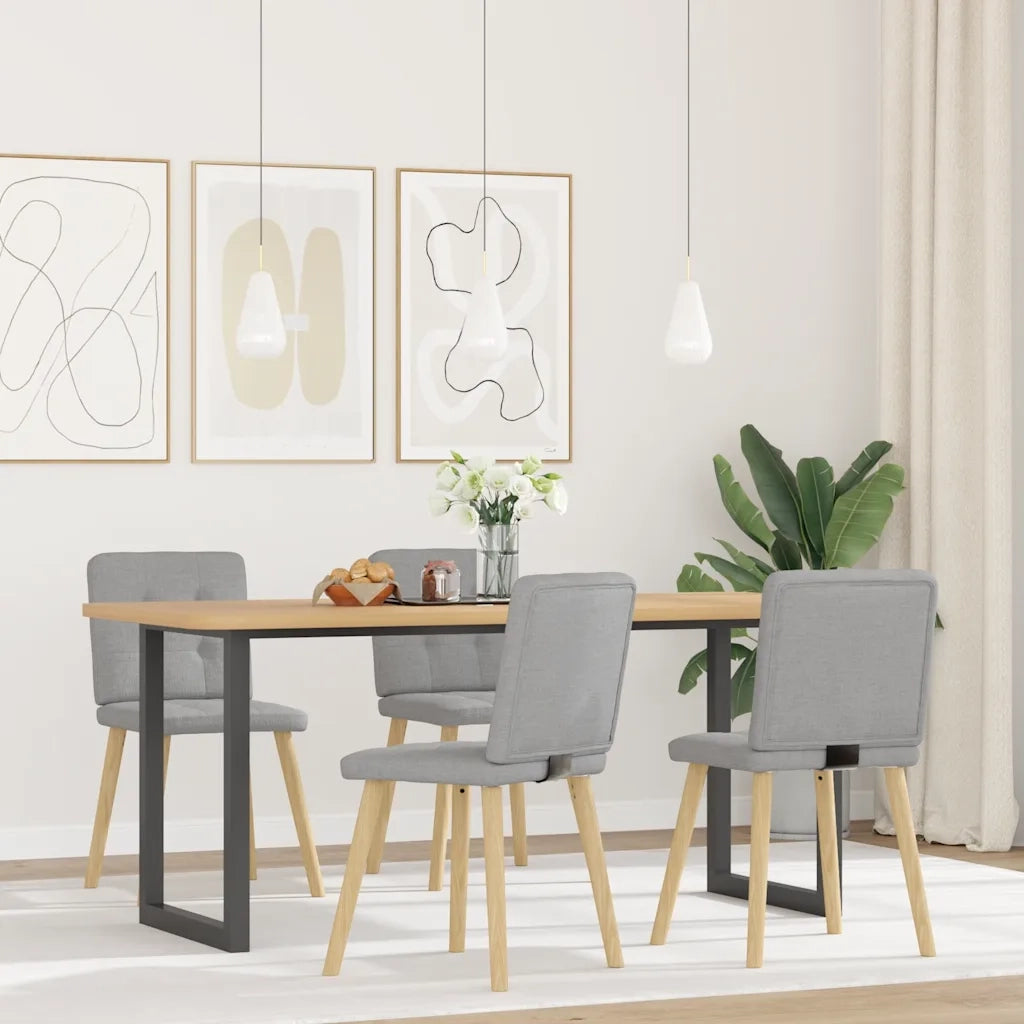 vidaXL Sedie da Pranzo 4 pz Grigio Nuvola in Tessuto