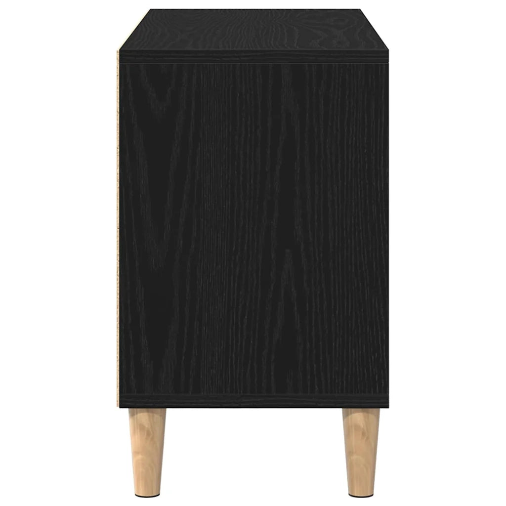 Mobile TV Rovere Nero 69,5 x 30 x 50 cm Legno multistrato 862583