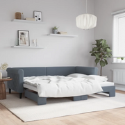 Divano Letto con Letto Estraibile-Sofa Letto-Daybed Grigio Scuro 90x200cm Velluto 530138