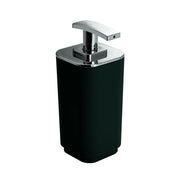 Dosasapone con erogatore in plastica cromata d'appoggio in plastica riciclata 6382 Gedy serie SEVENTY Nero Matt