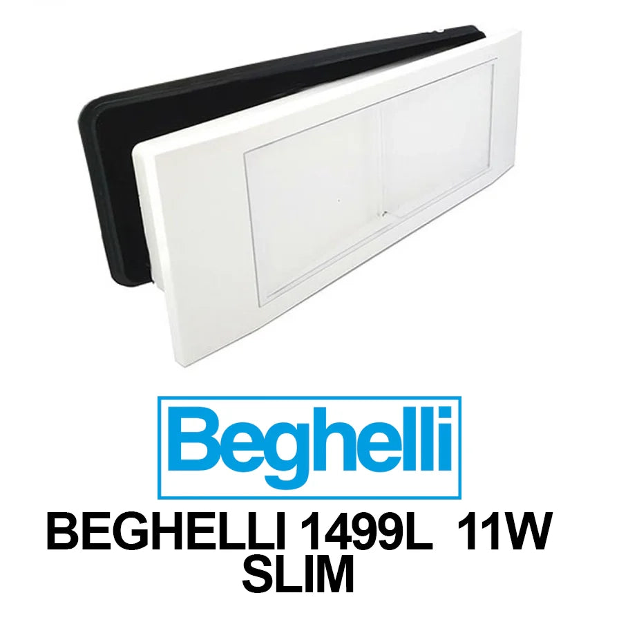 2 Lampade d'emergenza ricaricabile LED Beghelli 1499L, 11W, 8 ore di autonomia, 130 Lumen, IP40, Installabile a parete o incasso
