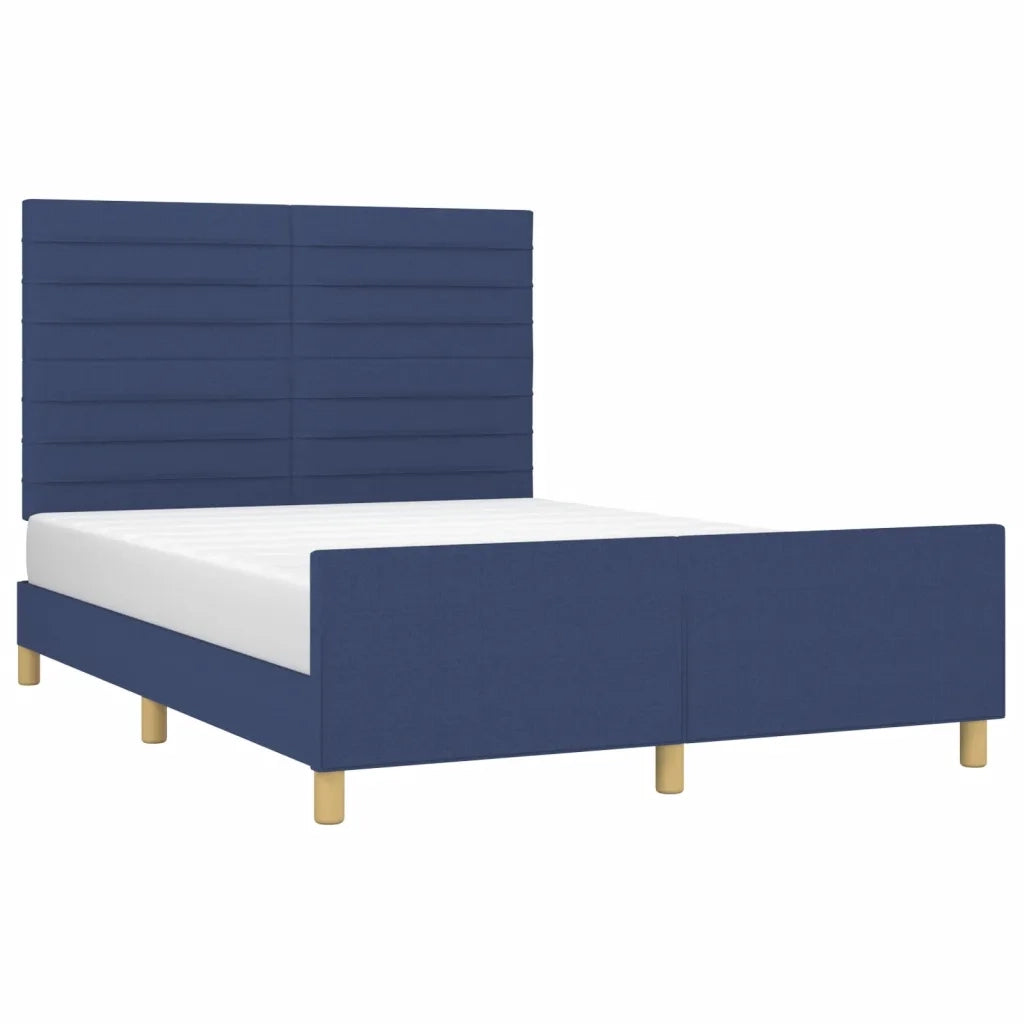 Giroletto senza Materasso Blu 140x200 cm in Tessuto
