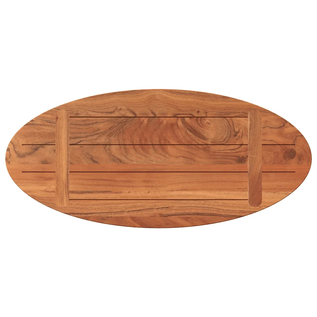 Piano Tavolo 80x40x3,8 cm Ovale in Legno Massello di Acacia 370808