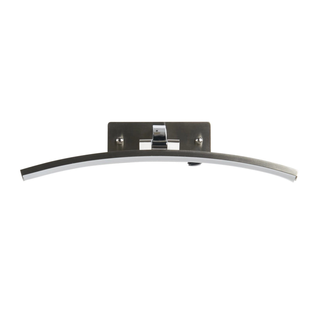Santorini Picture Light - Argento satinato e cromo lucido