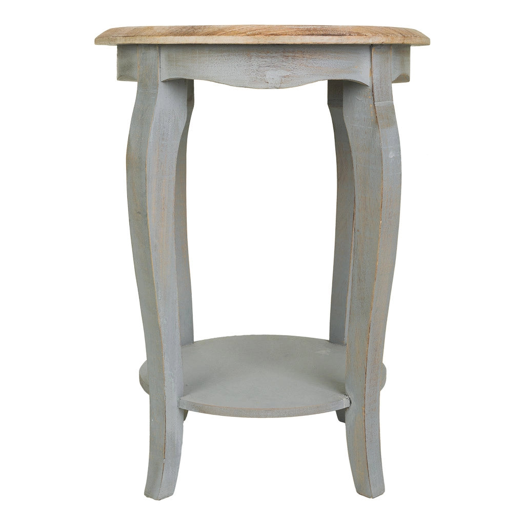 Tavolino da caffè in legno grigio artigianale 45x45x60h cm