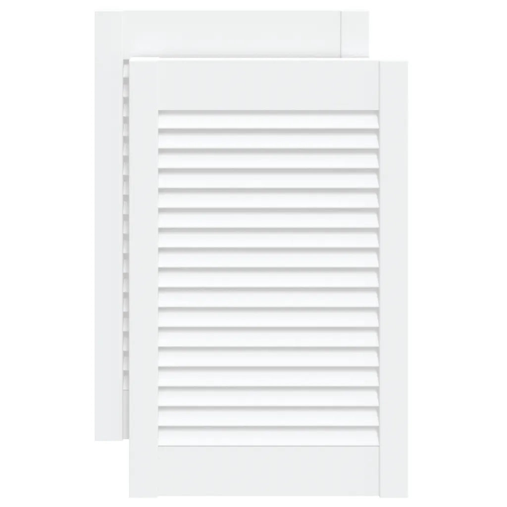Ante a Lamelle 2 pz Bianche 61,5x39,4 cm in Legno di Pino 151152