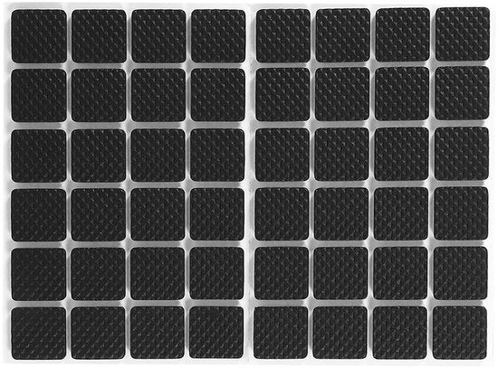 Antislip Vullingen 48 Stuks - Pieghevoli in Gomma Nera - Autoadesivi - Sostenibili TRP - Protezione per Mobili - Facili da Applicare - Pads in Gomma