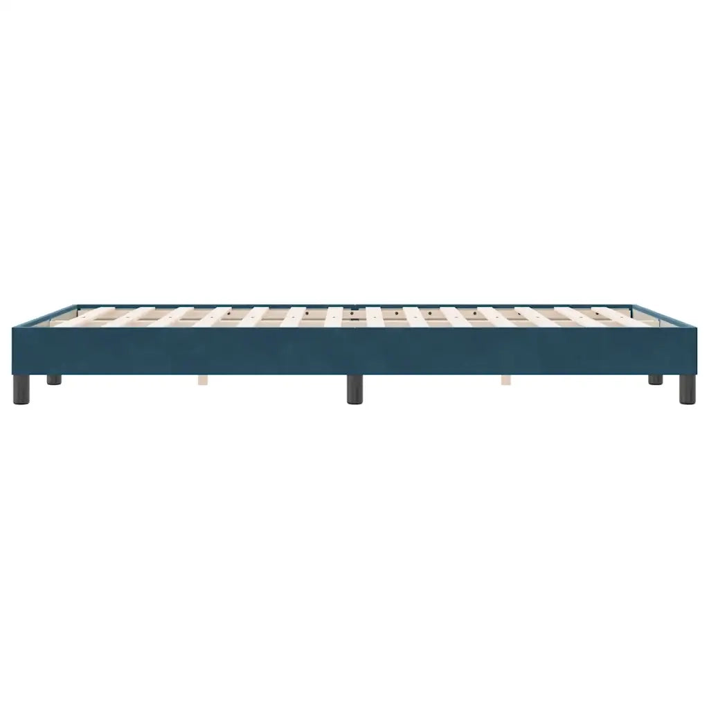 Letto a Molle senza Materasso Blu Scuro 120x220 cm in Velluto 3315871