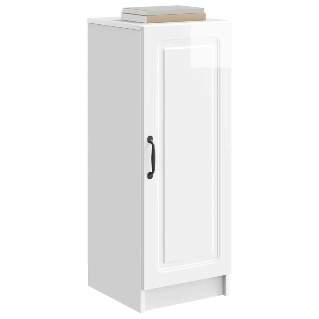 Credenza Bianco Lucido 33 x 34,5 x 87 cm Legno ingegnerizzato