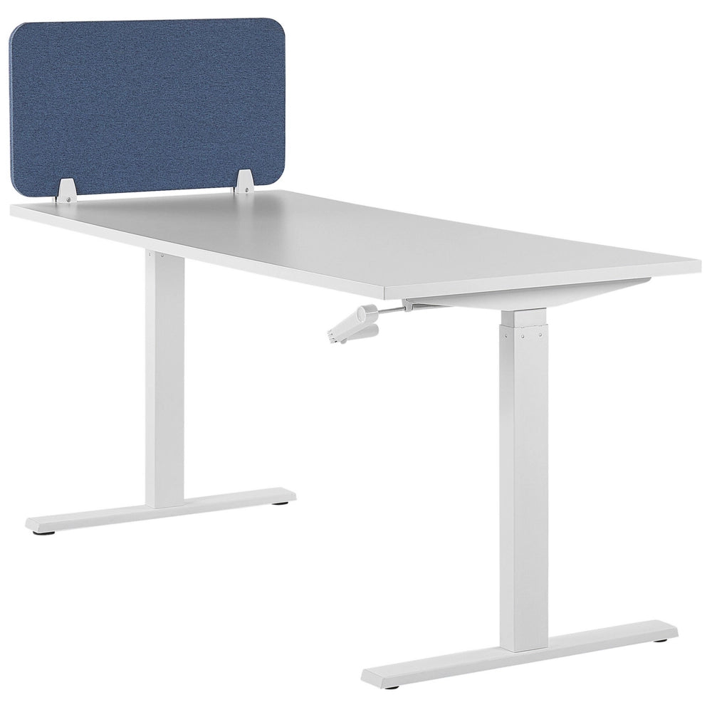 Pannello Divisorio Blu Fonoassorbente 72 x 40 cm in Plastica PET per Scrivania