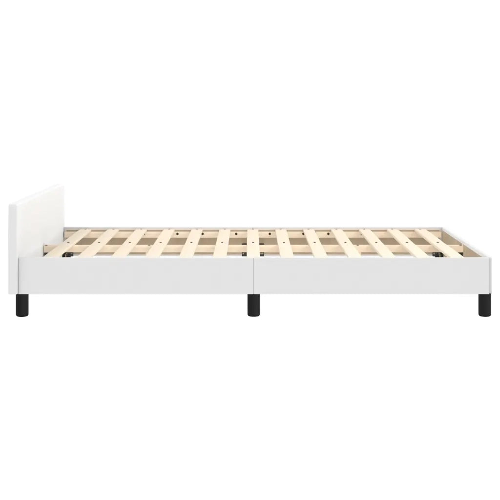Giroletto con Testiera Bianco 120x200 cm in Similpelle 3125501