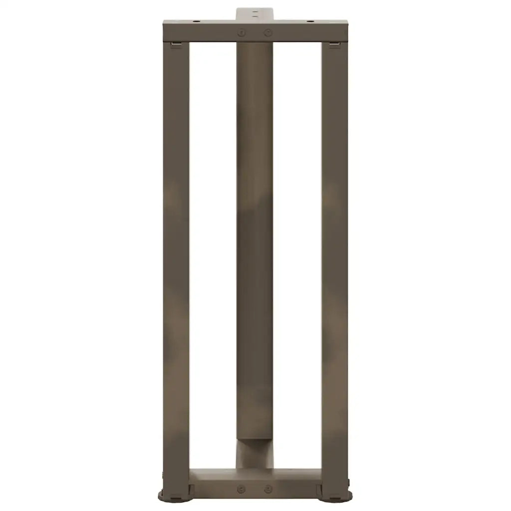 Gambe per Tavolo Consolle a Forma di T 2 pz Nere 38x25x(72-73) cm Acciaio 4013047