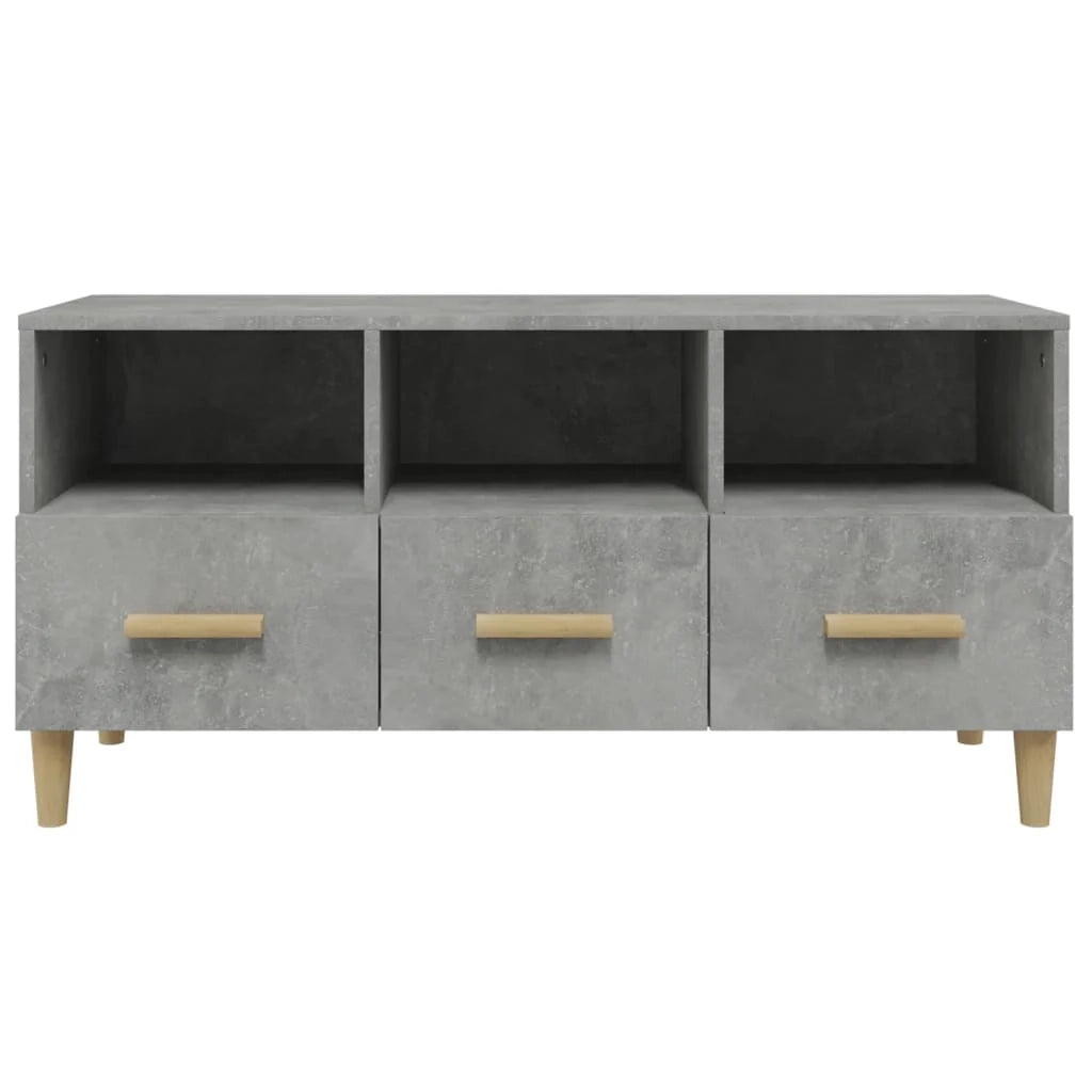Mobile TV multimediale mensola TV credenza TV sala da pranzo soggiorno camera da letto 102 x 36 x 50 cm legno ingegnerizzato grigio 02_0025596