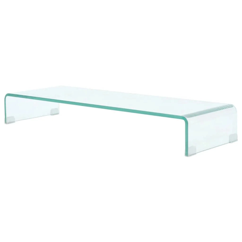Pratico mobile porta TV/credenza di design per monitor da 90 cm vetro trasparente 2502254